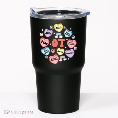 Occupational Therapy Candy Heart Valentines Day Tumbler