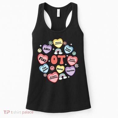 Occupational Therapy Candy Heart Valentines Day Women's Tank Top