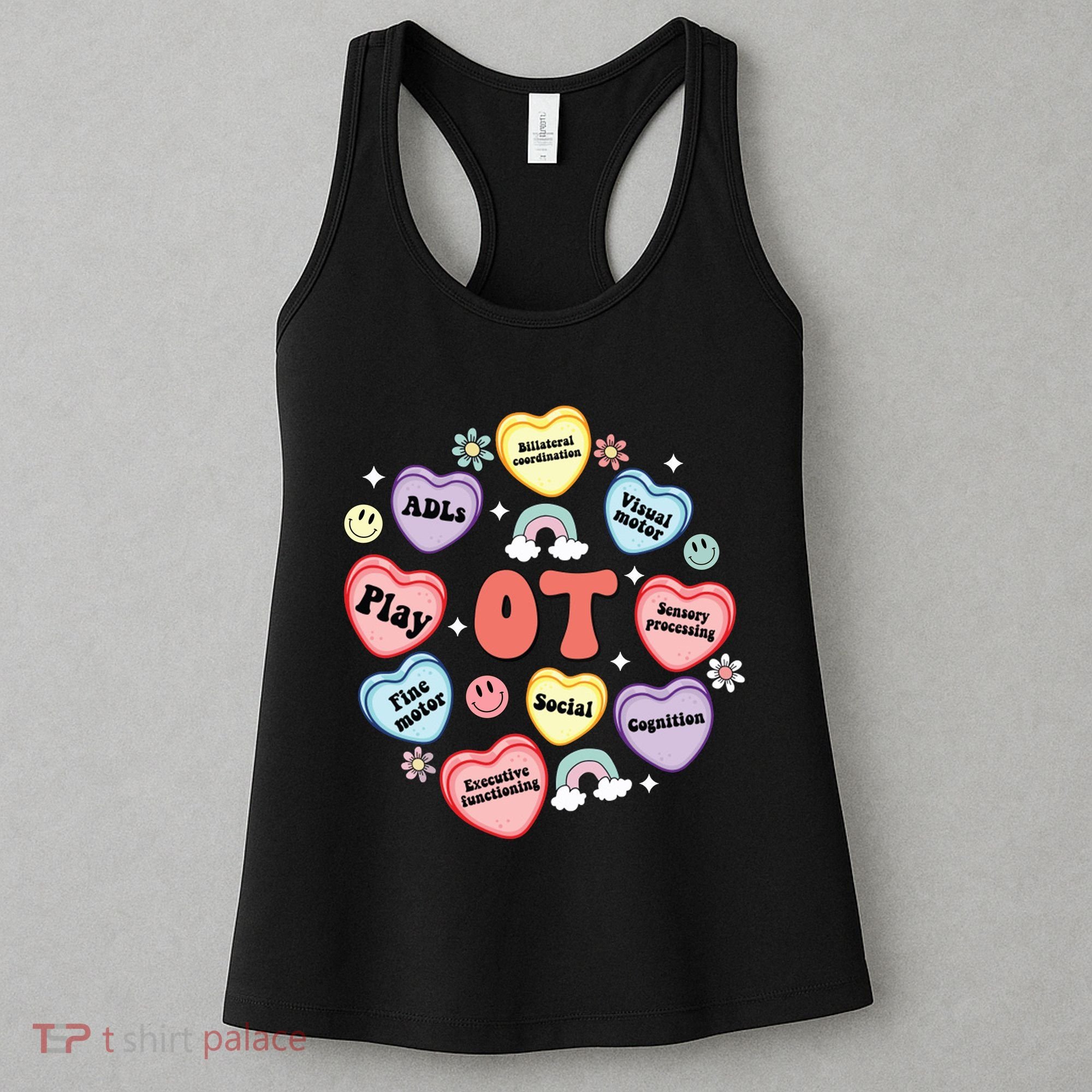Occupational Therapy Candy Heart Valentines Day Women's Tank Top