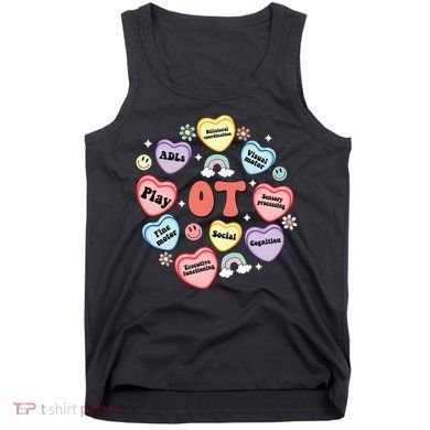 Occupational Therapy Candy Heart Valentines Day Tank Top