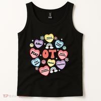 Occupational Therapy Candy Heart Valentines Day Tank Top thumb 2
