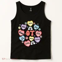 Occupational Therapy Candy Heart Valentines Day Tank Top thumb 2
