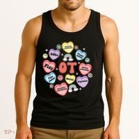 Occupational Therapy Candy Heart Valentines Day Tank Top thumb 3