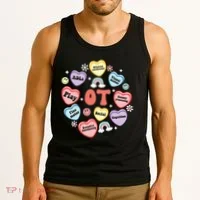 Occupational Therapy Candy Heart Valentines Day Tank Top thumb 3