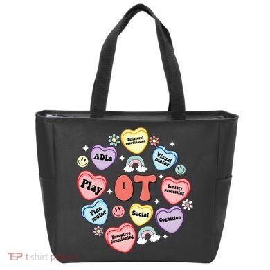 Occupational Therapy Candy Heart Valentines Day Tote Bag