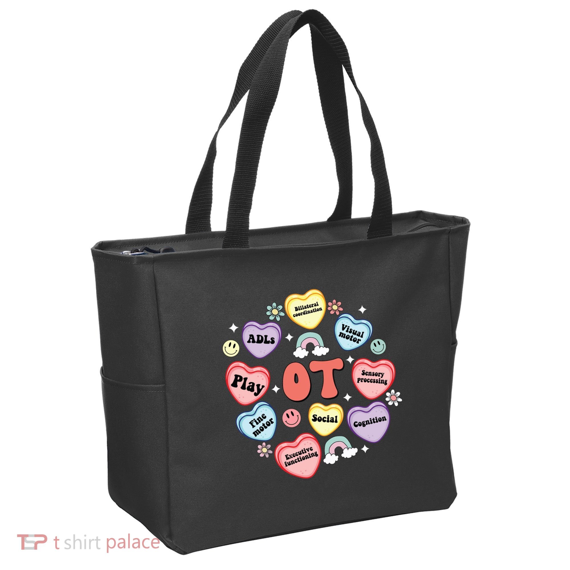 Occupational Therapy Candy Heart Valentines Day Tote Bag