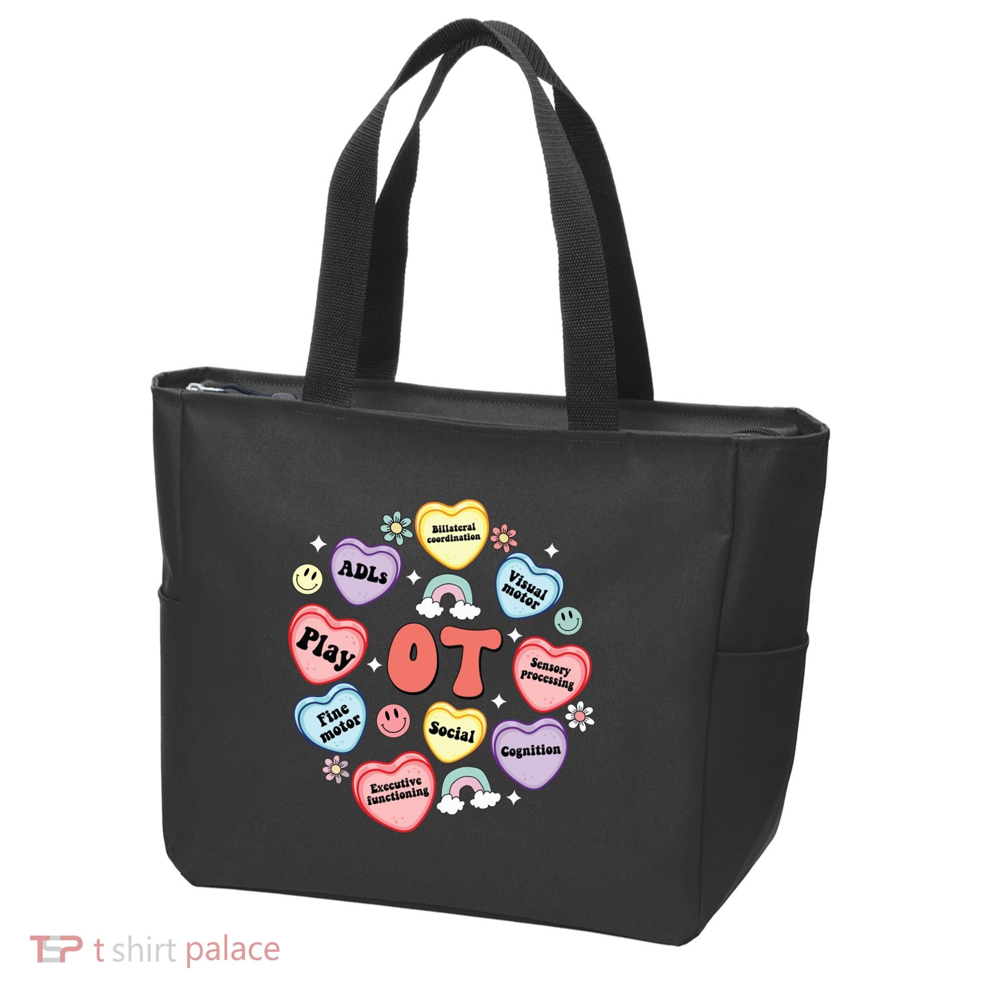 Occupational Therapy Candy Heart Valentines Day Tote Bag