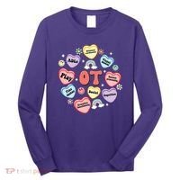 Occupational Therapy Candy Heart Valentines Day Long Sleeve Shirt thumb 0