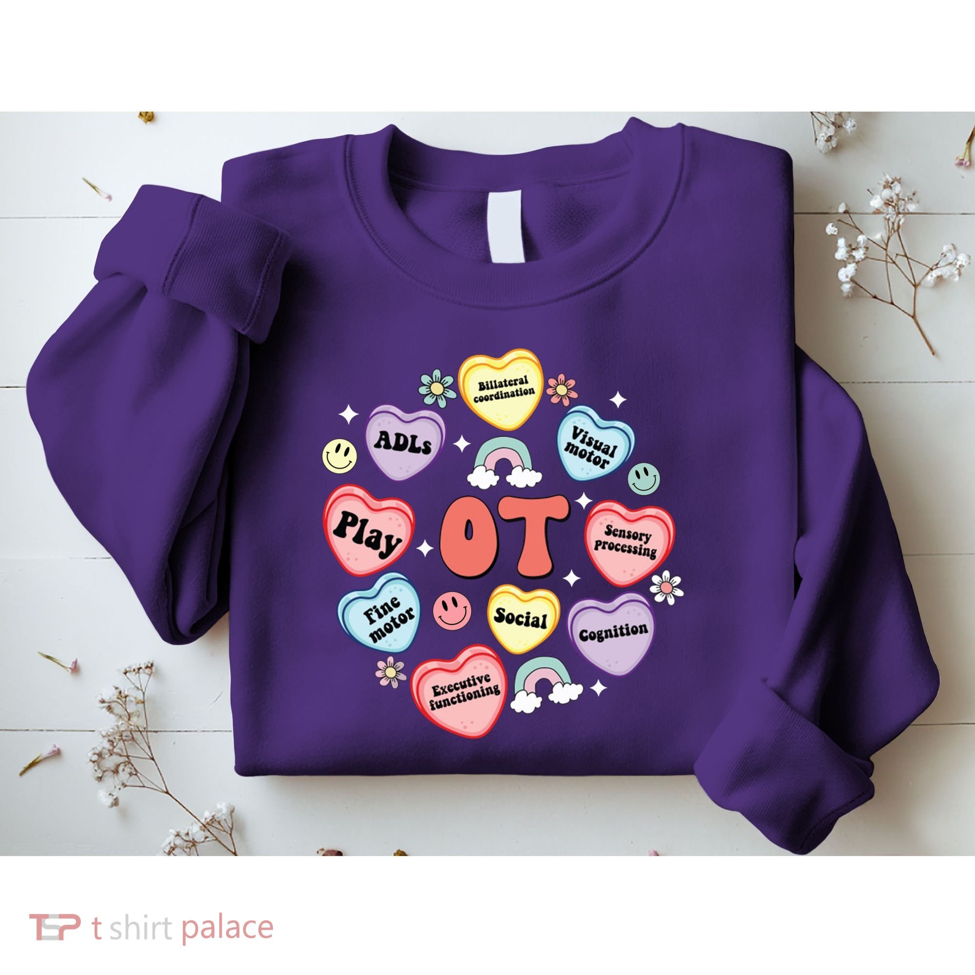 Occupational Therapy Candy Heart Valentines Day Sweatshirt