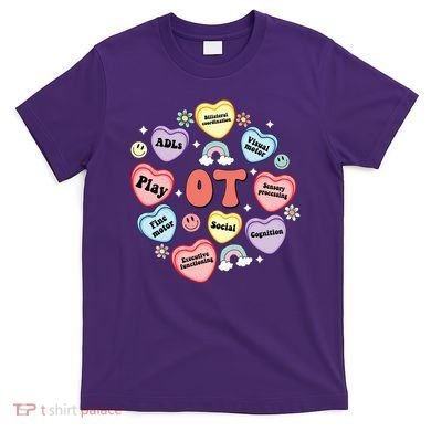 Occupational Therapy Candy Heart Valentines Day T-Shirt