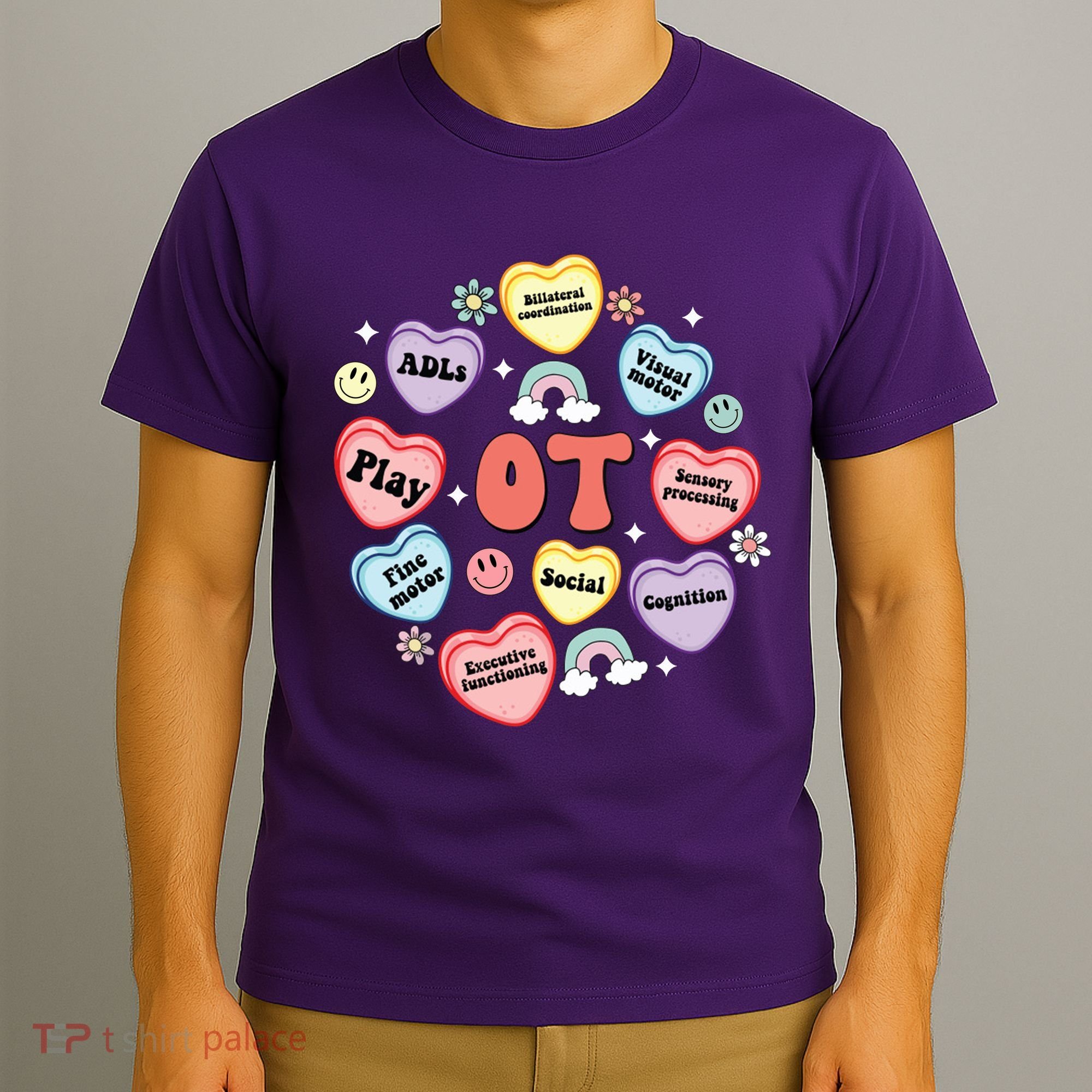 Occupational Therapy Candy Heart Valentines Day T-Shirt