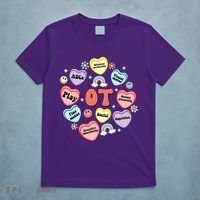 Occupational Therapy Candy Heart Valentines Day T-Shirt thumb 5