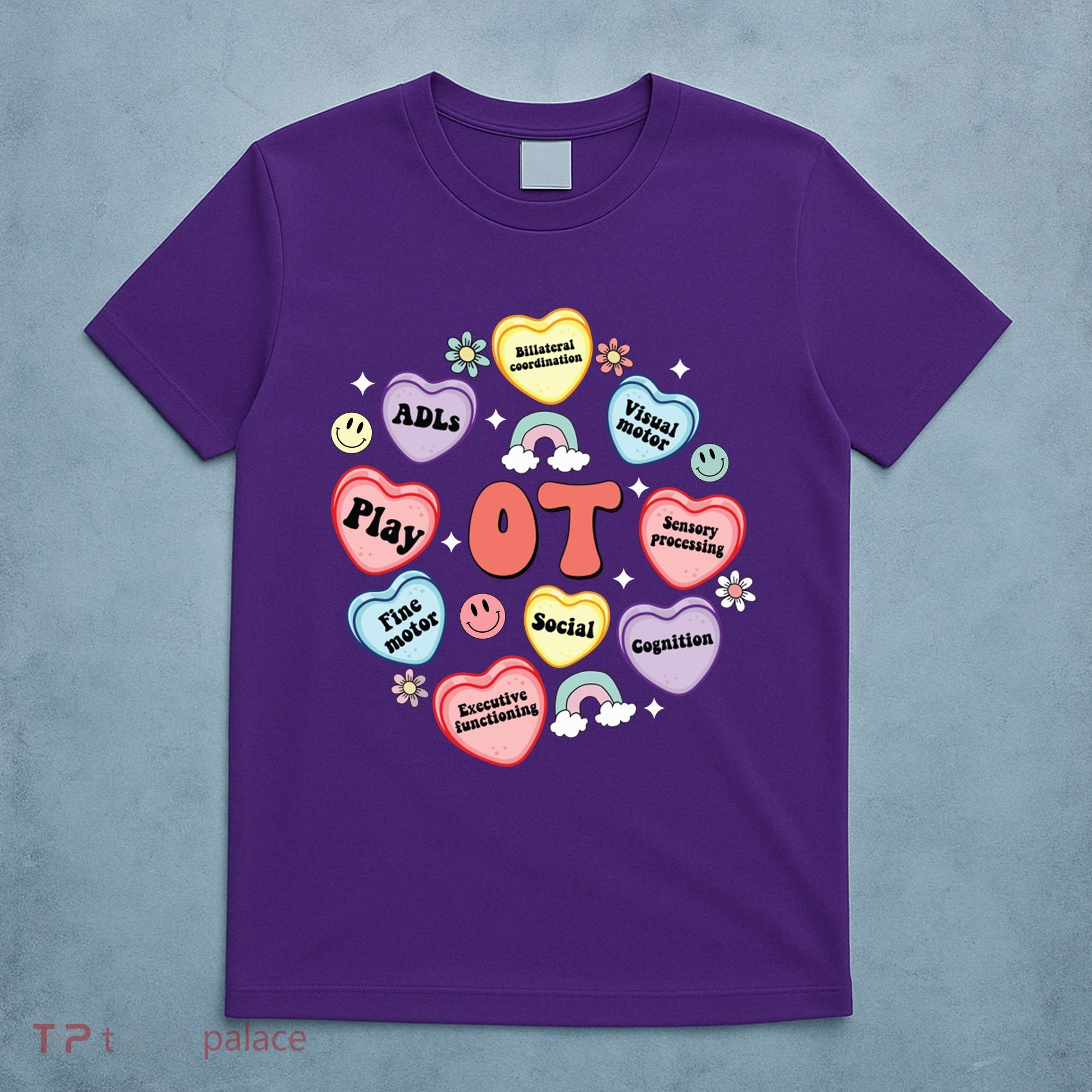 Occupational Therapy Candy Heart Valentines Day T-Shirt