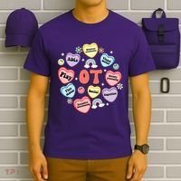 Occupational Therapy Candy Heart Valentines Day T-Shirt thumb 6