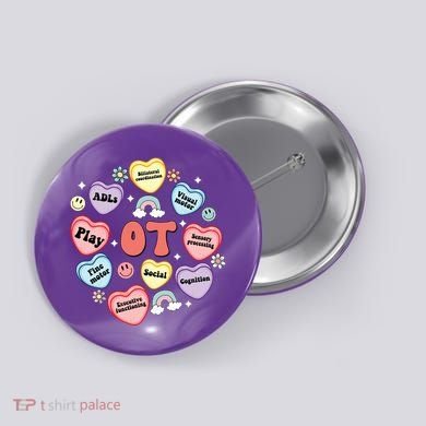 Occupational Therapy Candy Heart Valentines Day Button