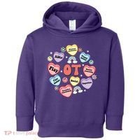 Occupational Therapy Candy Heart Valentines Day Toddler Hoodie thumb 0