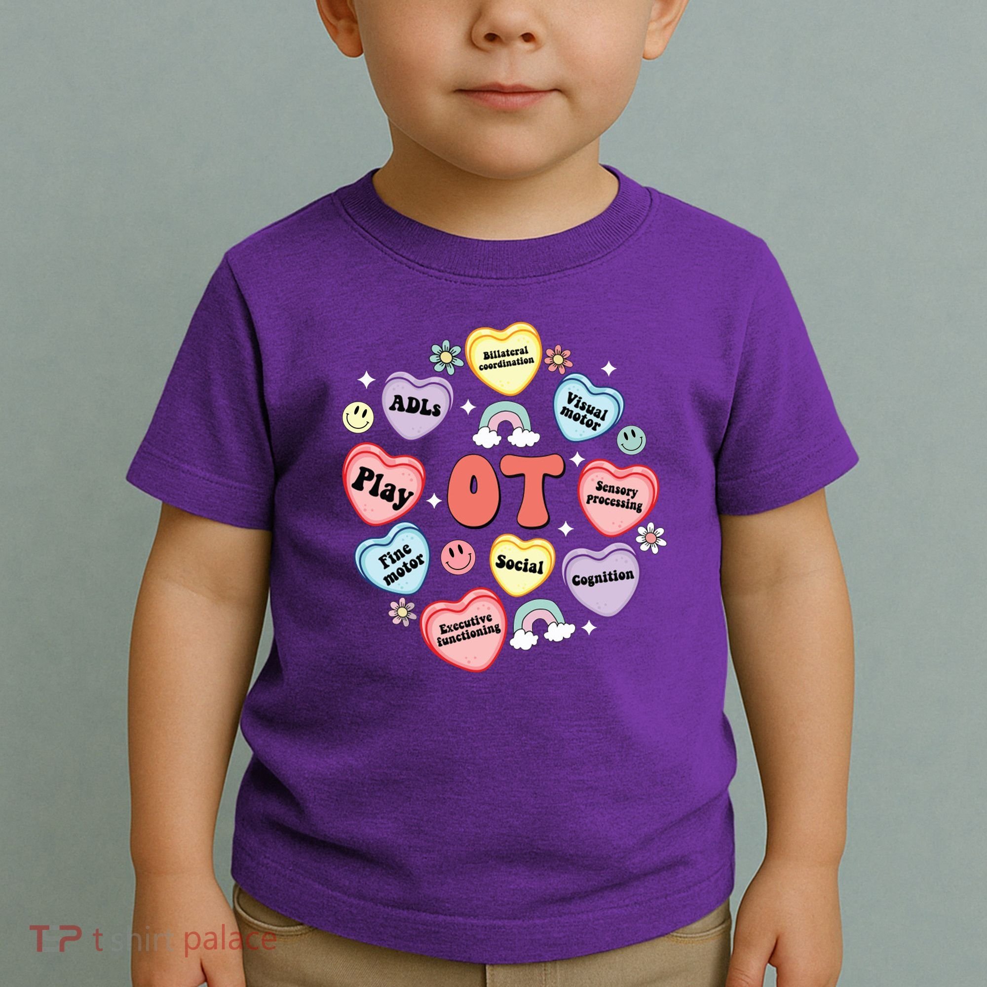 Occupational Therapy Candy Heart Valentines Day Toddler T-Shirt