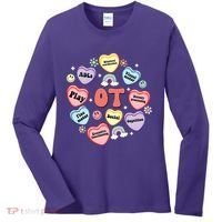 Occupational Therapy Candy Heart Valentines Day Women's Long Sleeve Shirt thumb 0