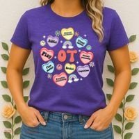 Occupational Therapy Candy Heart Valentines Day Women's T-Shirt thumb 2