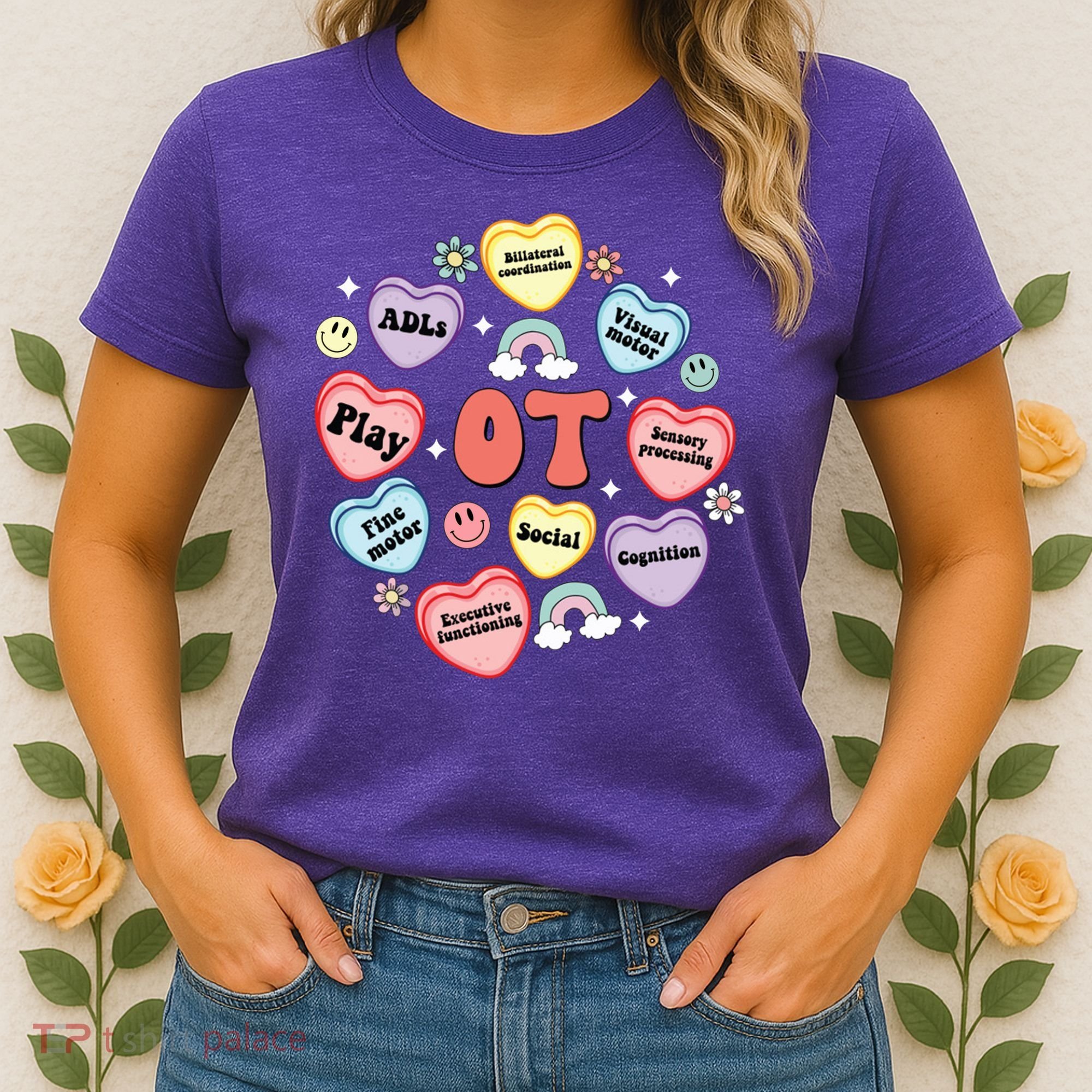 Occupational Therapy Candy Heart Valentines Day Women's T-Shirt