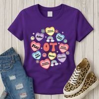 Occupational Therapy Candy Heart Valentines Day Women's T-Shirt thumb 3