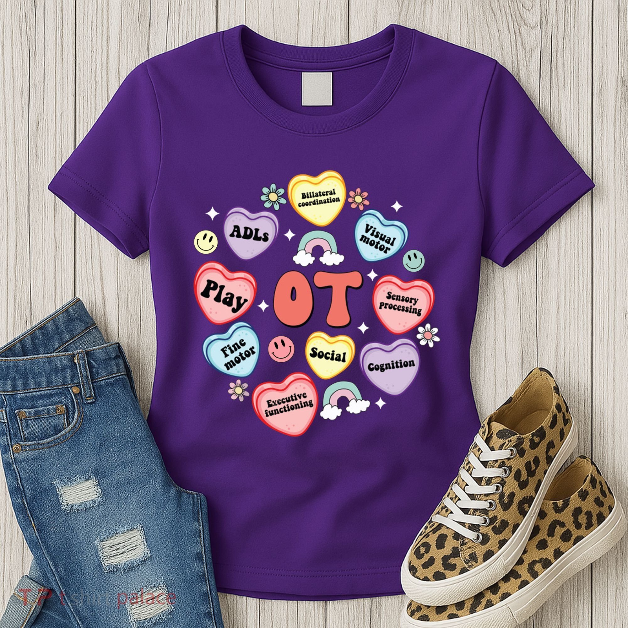 Occupational Therapy Candy Heart Valentines Day Women's T-Shirt