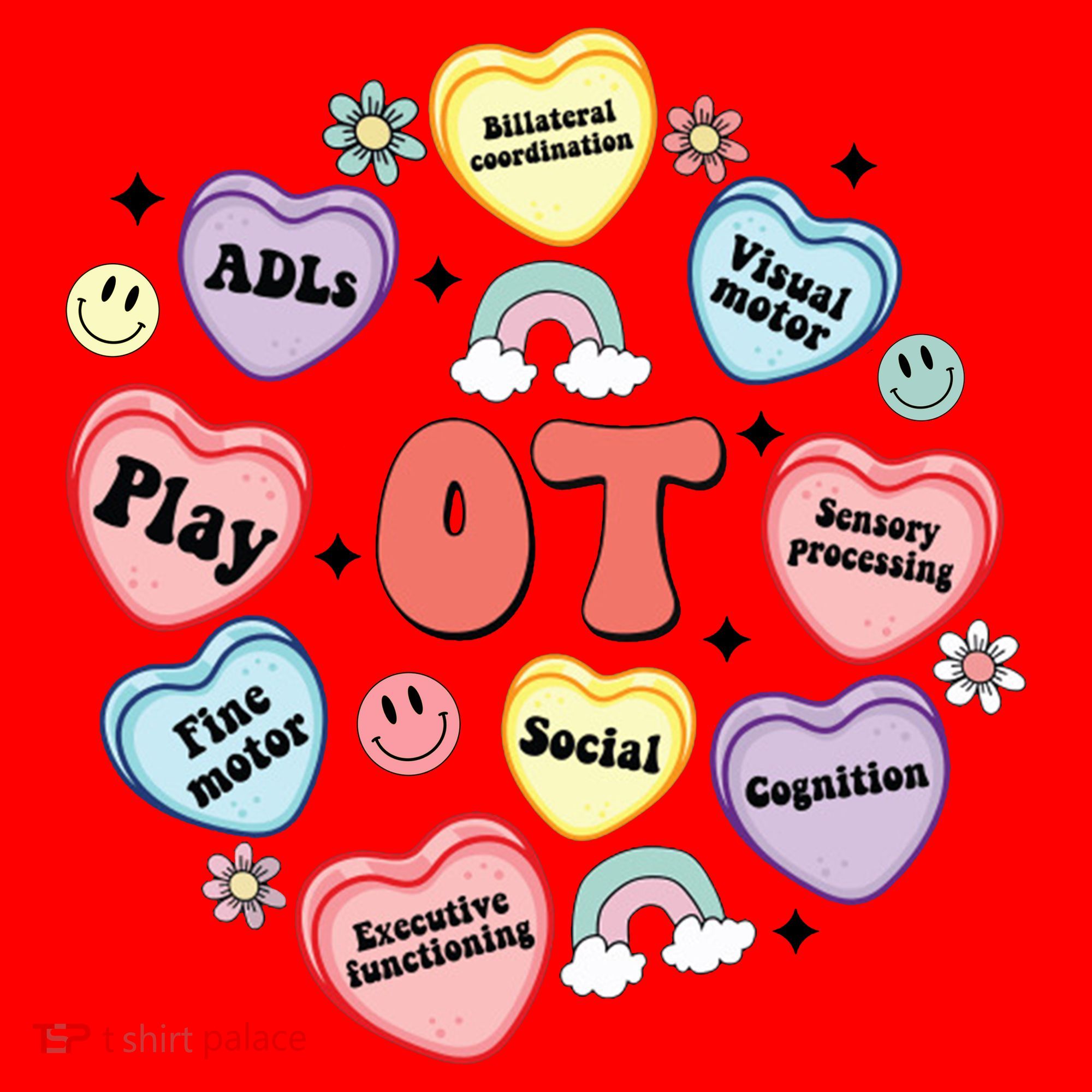 Occupational Therapy Candy Heart Valentines Day Santa Hat