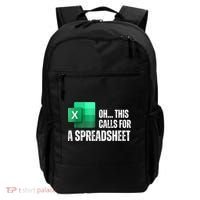 Oh This Calls For A Spreadsheet Funny Office Backpack thumb 0