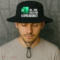 Oh This Calls For A Spreadsheet Funny Office Bucket Hat thumb 2