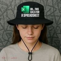 Oh This Calls For A Spreadsheet Funny Office Bucket Hat thumb 3