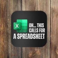 Oh This Calls For A Spreadsheet Funny Office Coaster thumb 0