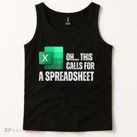Oh This Calls For A Spreadsheet Funny Office Tank Top thumb 2