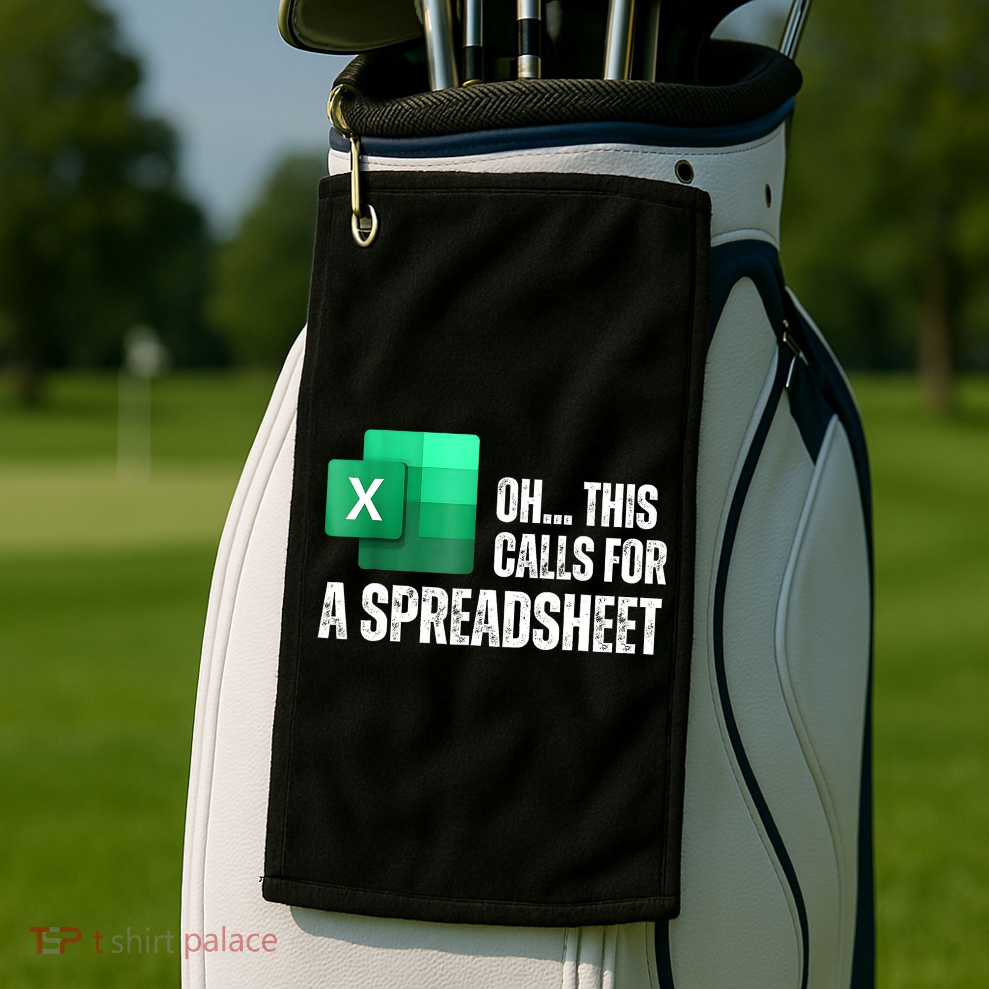 Oh This Calls For A Spreadsheet Funny Office Golf Towel