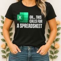 Oh This Calls For A Spreadsheet Funny Office Women's T-Shirt thumb 2