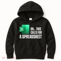 Oh This Calls For A Spreadsheet Funny Office Kids Hoodie thumb 0
