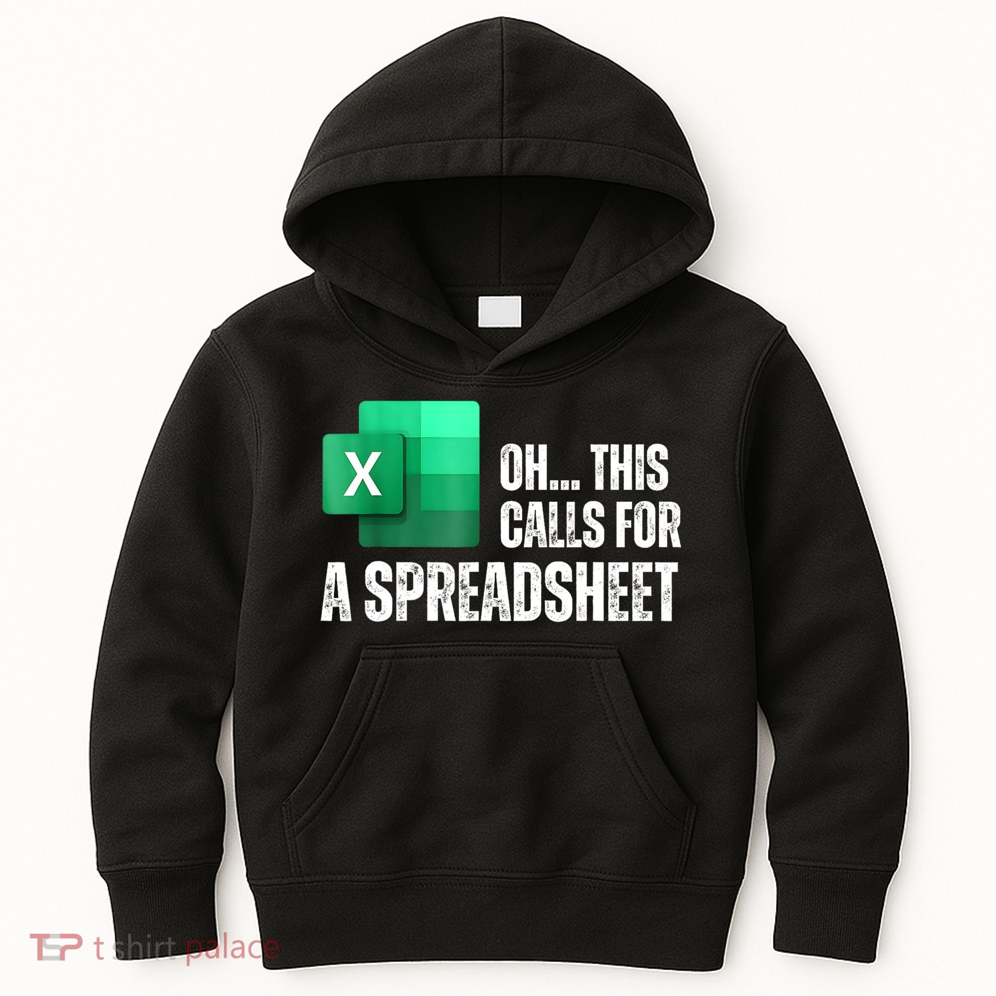 Oh This Calls For A Spreadsheet Funny Office Kids Hoodie