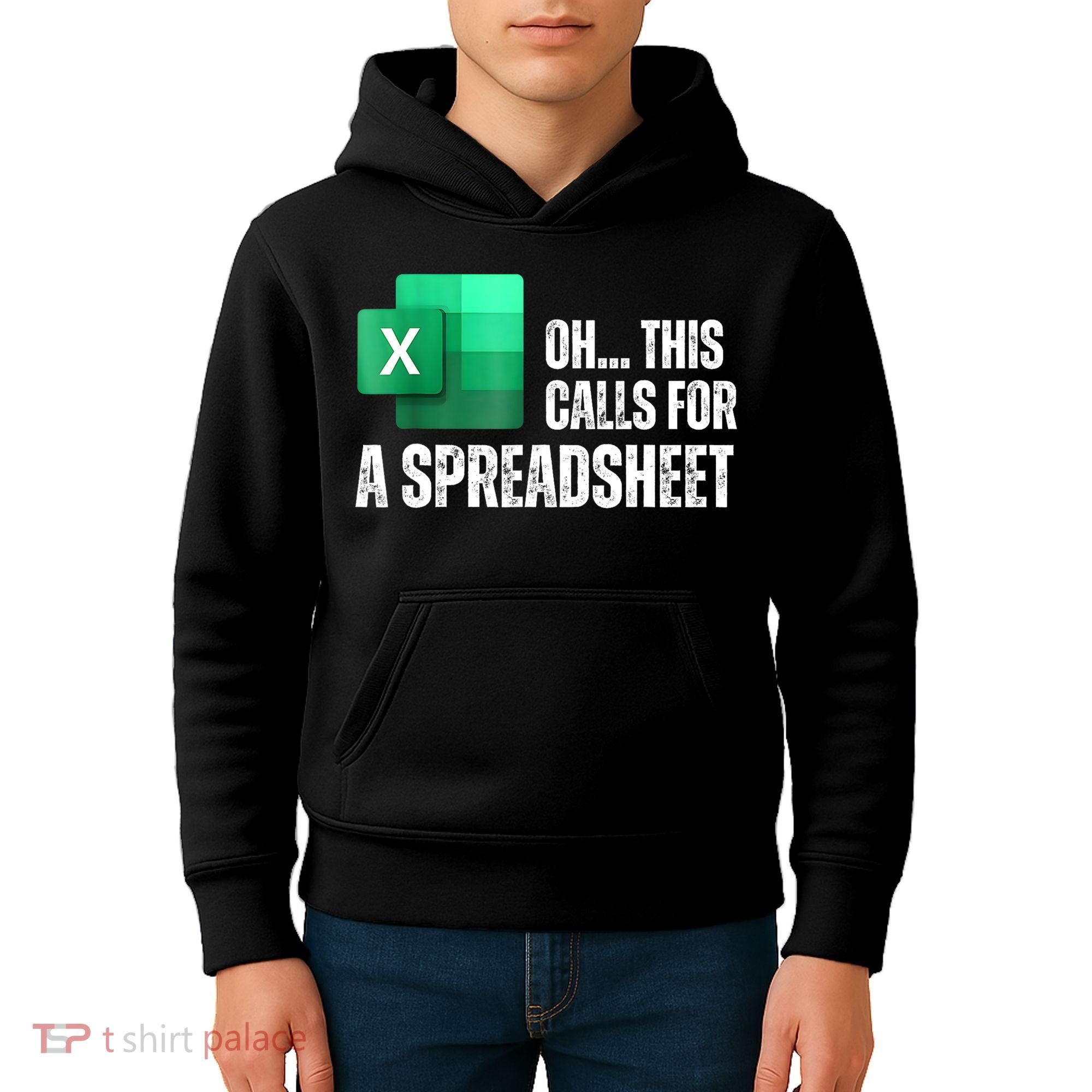 Oh This Calls For A Spreadsheet Funny Office Kids Hoodie