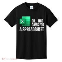 Oh This Calls For A Spreadsheet Funny Office Kids T-Shirt thumb 0