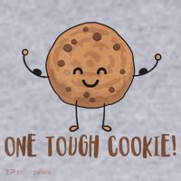 One Tough Cookie Cute Chocolate Chip Cookie With Muscles Women's Sweatshirt thumb 2