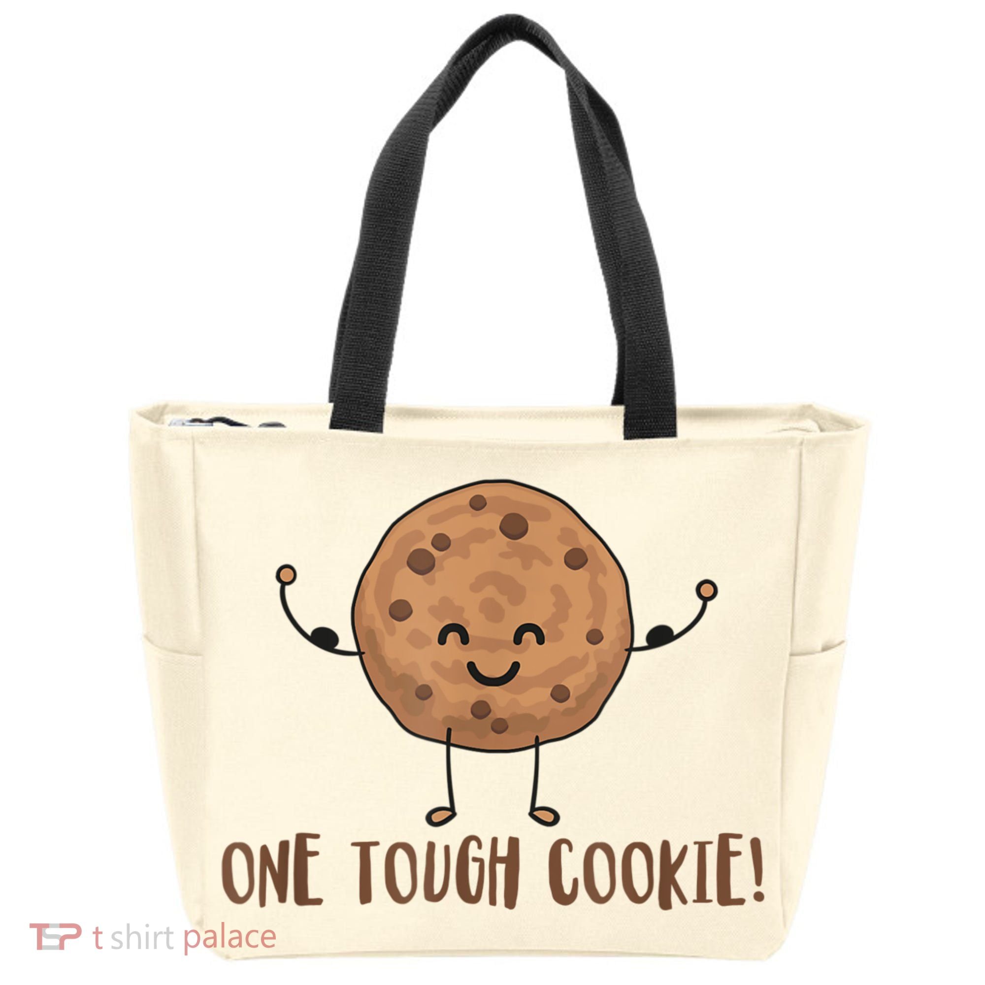 One Tough Cookie Cute Chocolate Chip Cookie With Muscles Tote Bag
