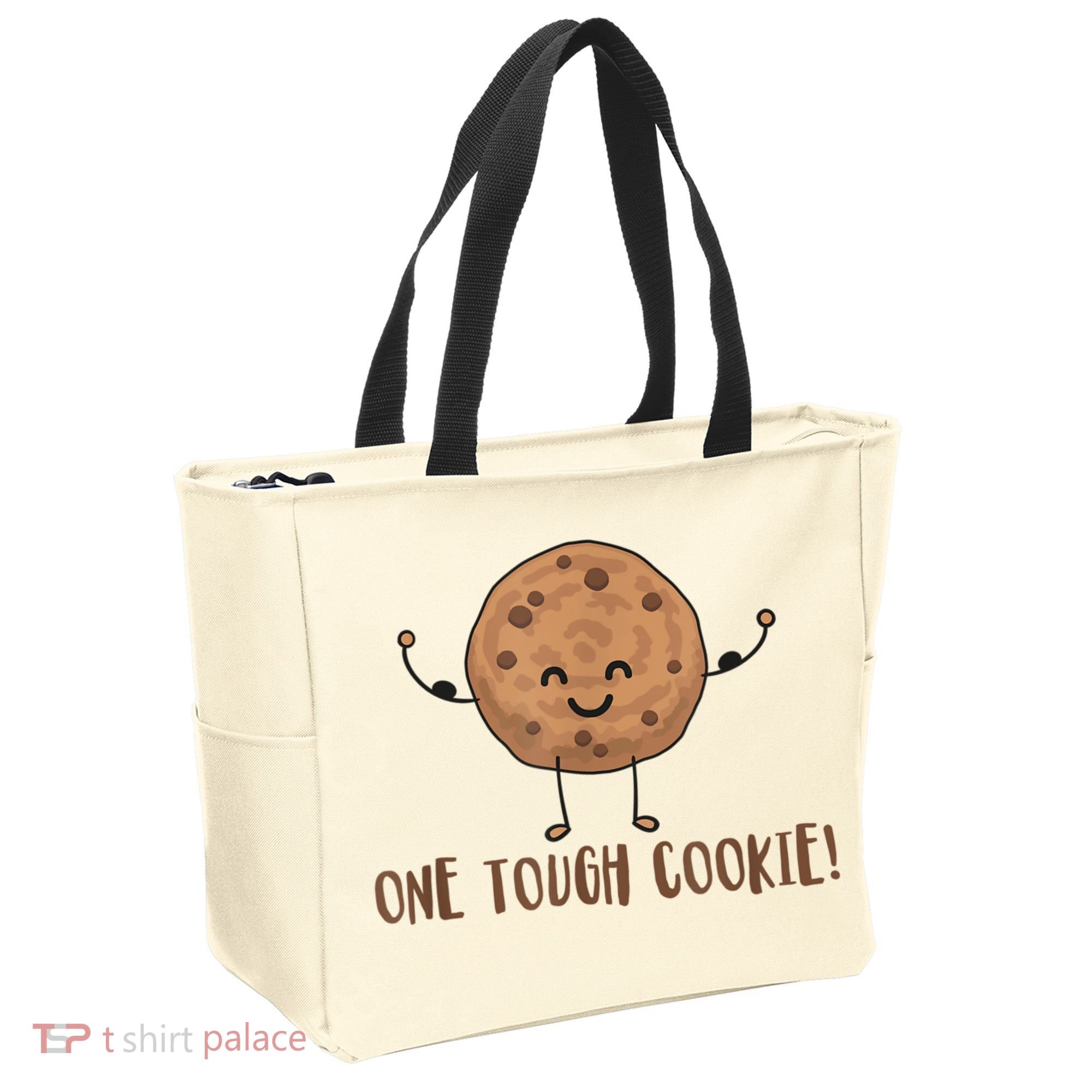 One Tough Cookie Cute Chocolate Chip Cookie With Muscles Tote Bag