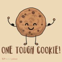 One Tough Cookie Cute Chocolate Chip Cookie With Muscles Tote Bag thumb 4