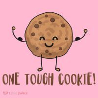 One Tough Cookie Cute Chocolate Chip Cookie With Muscles Coaster thumb 2