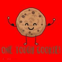 One Tough Cookie Cute Chocolate Chip Cookie With Muscles Santa Hat thumb 1