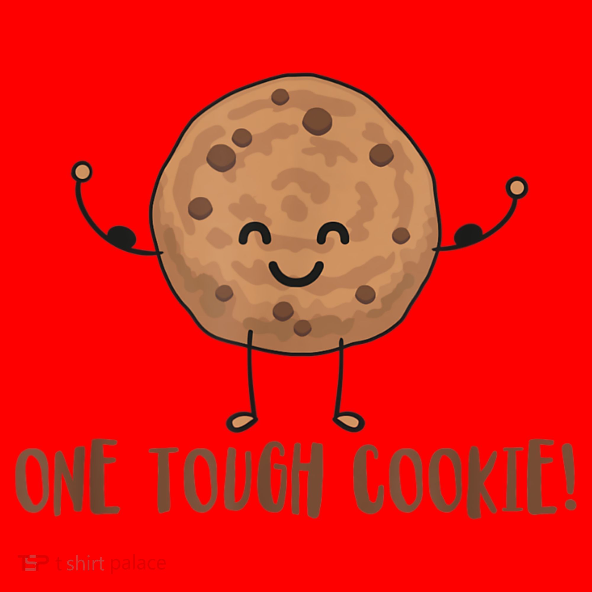 One Tough Cookie Cute Chocolate Chip Cookie With Muscles Santa Hat