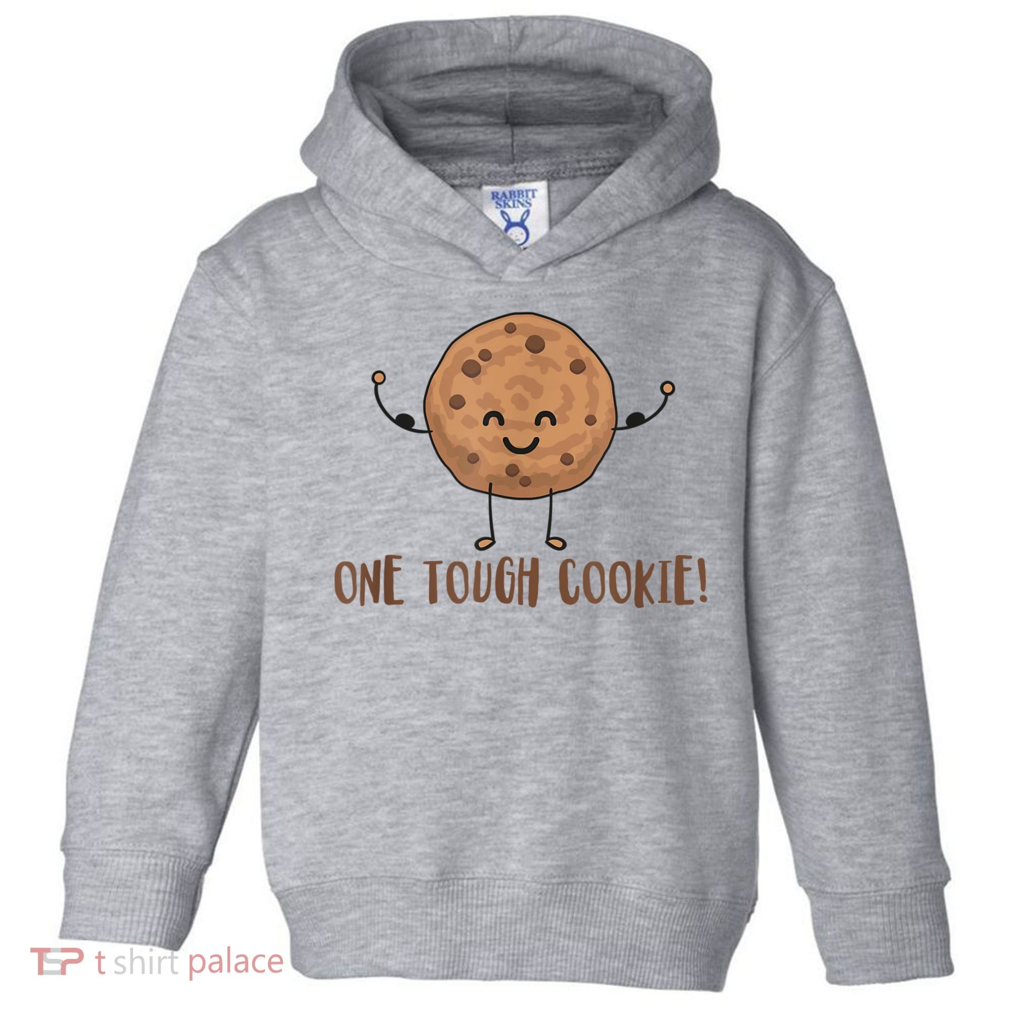 One Tough Cookie Cute Chocolate Chip Cookie With Muscles Toddler Hoodie