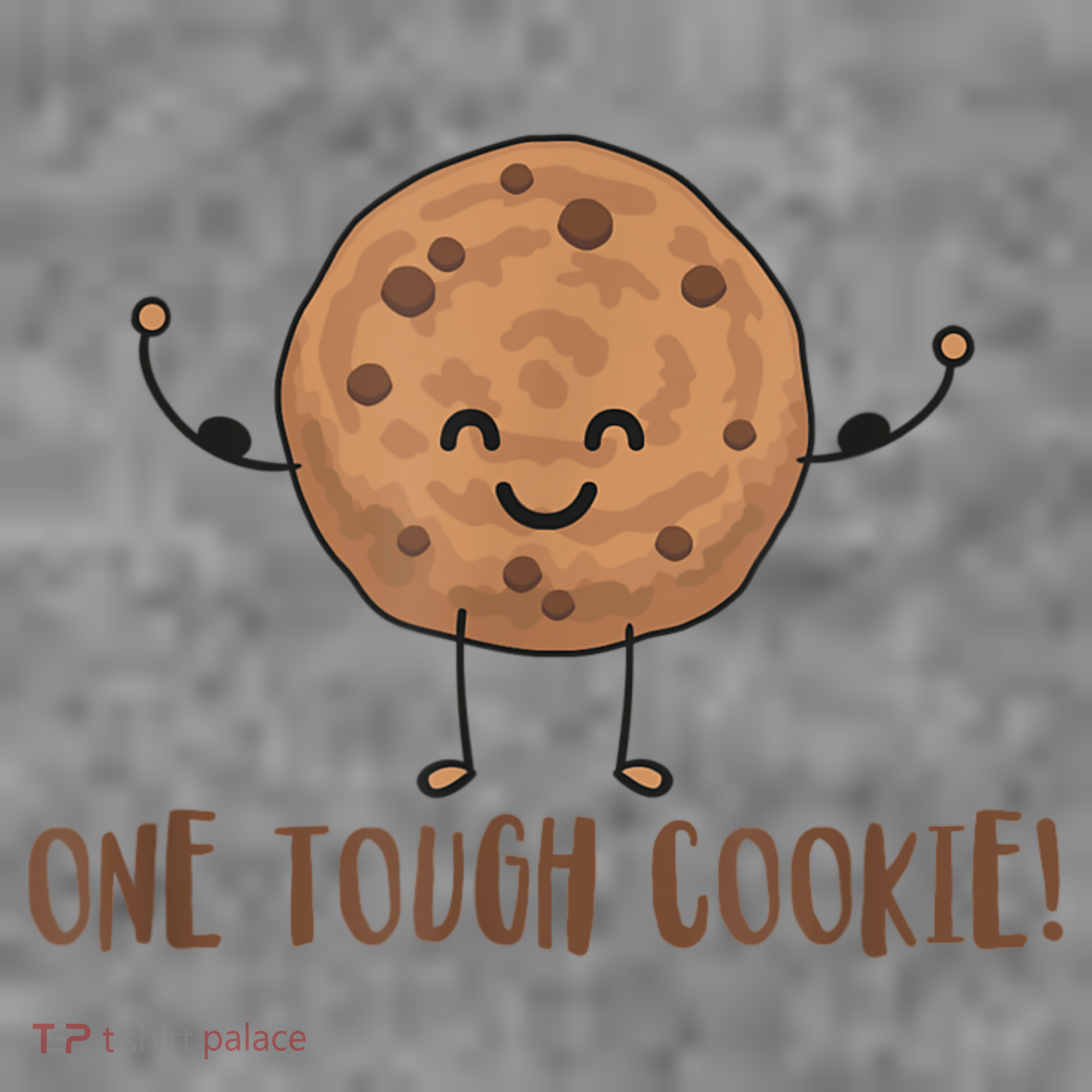 One Tough Cookie Cute Chocolate Chip Cookie With Muscles Toddler Hoodie
