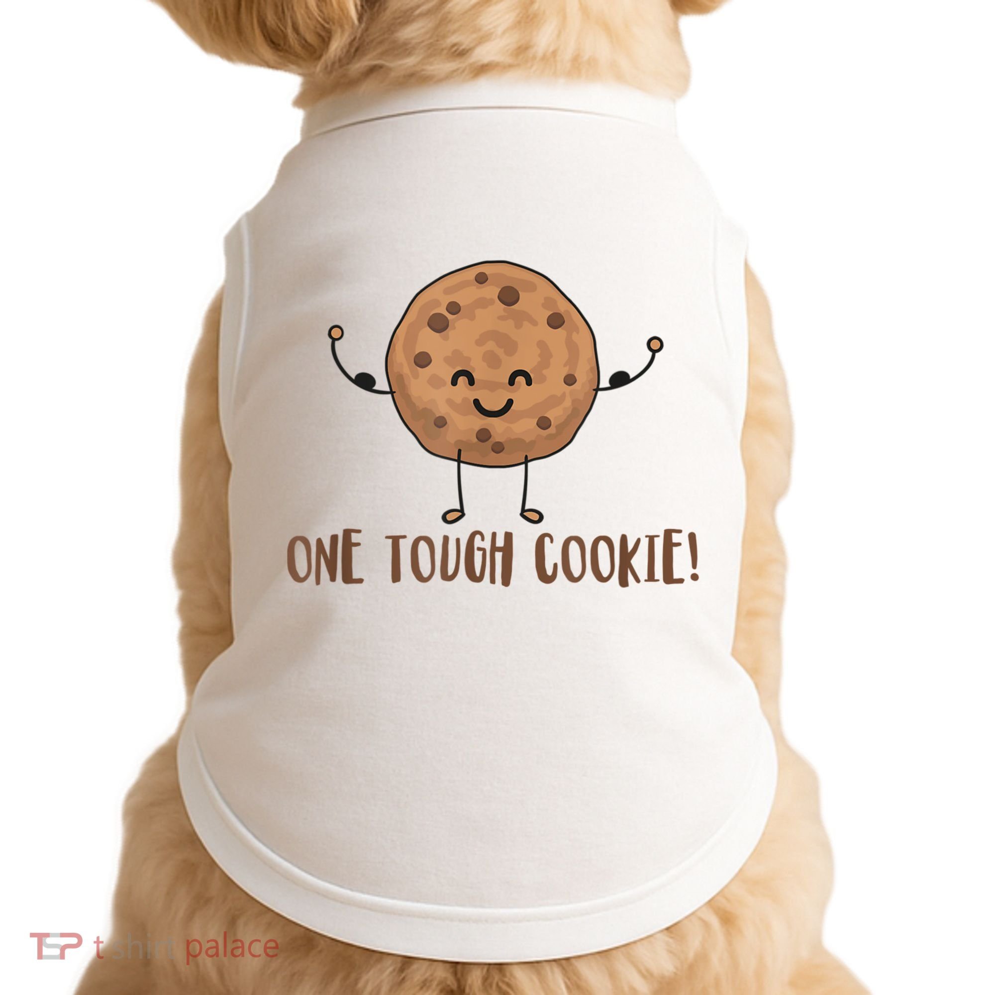 One Tough Cookie Cute Chocolate Chip Cookie With Muscles Doggie Tank