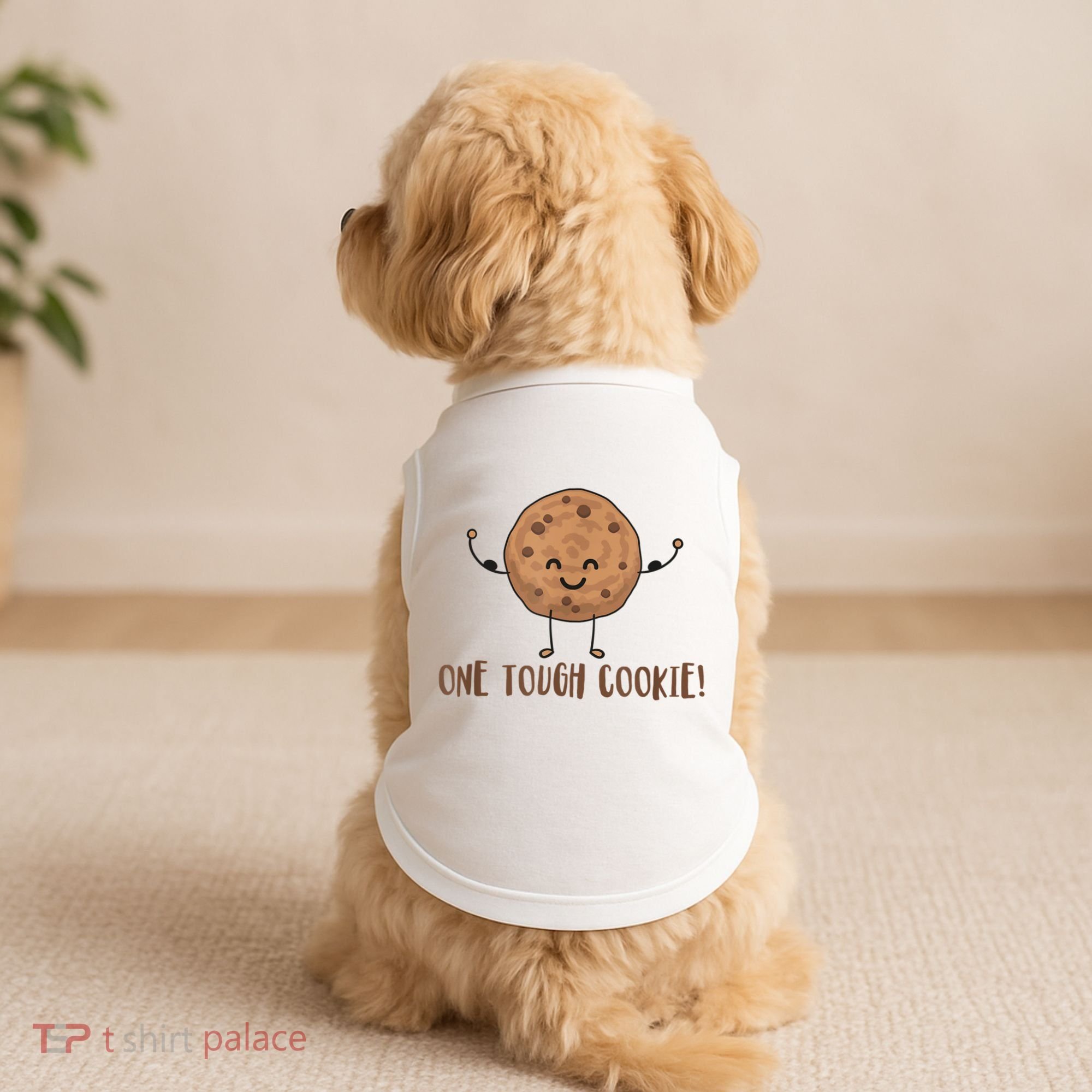 One Tough Cookie Cute Chocolate Chip Cookie With Muscles Doggie Tank