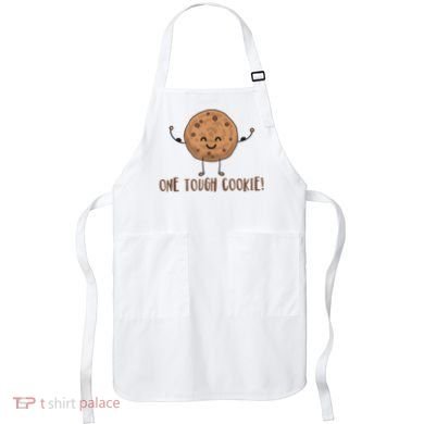 One Tough Cookie Cute Chocolate Chip Cookie With Muscles Apron